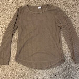 Women's Brown Long Sleeve Top
